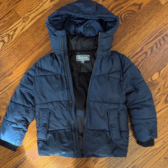 Michael Kors Dark Blue Kids Puffer Jacket - Picture 1 of 5
